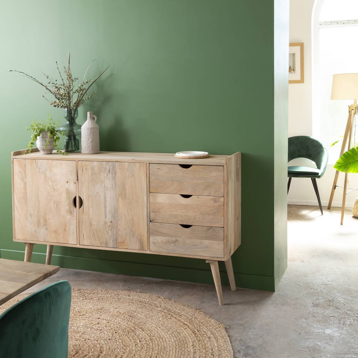 Buffet en bois de manguier Augustine