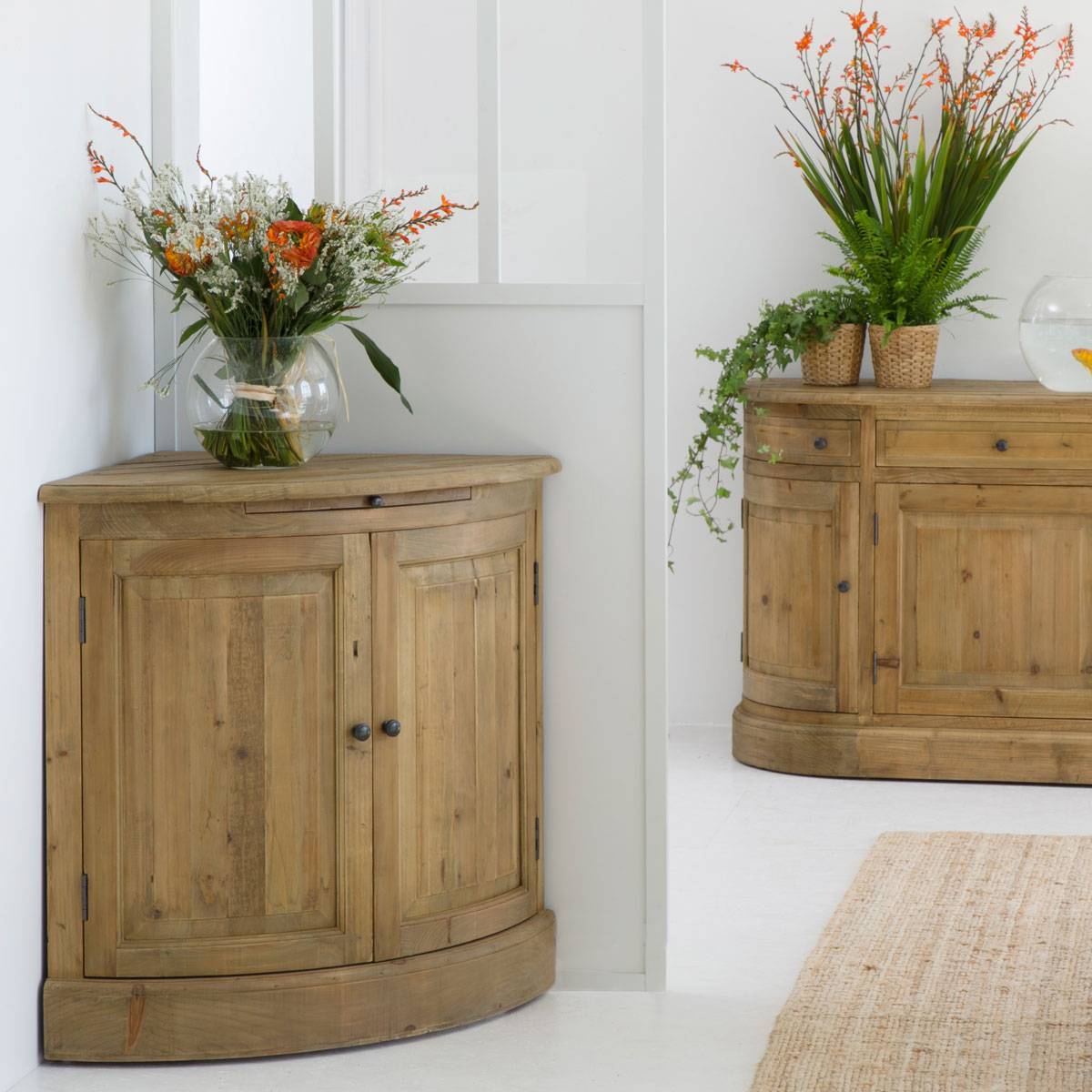Buffet d'angle en bois recyclé Garance