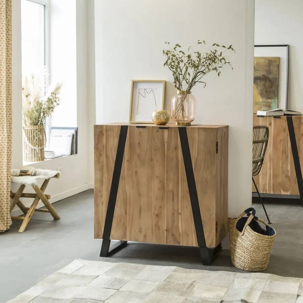 Petit buffet en bois d'acacia Célestine