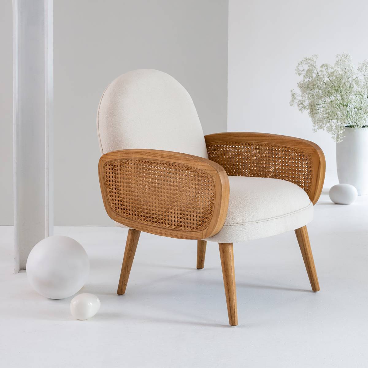 Fauteuil en bouclette