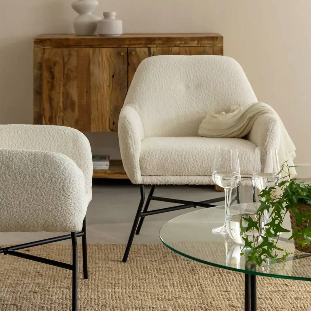 Fauteuil en bouclette