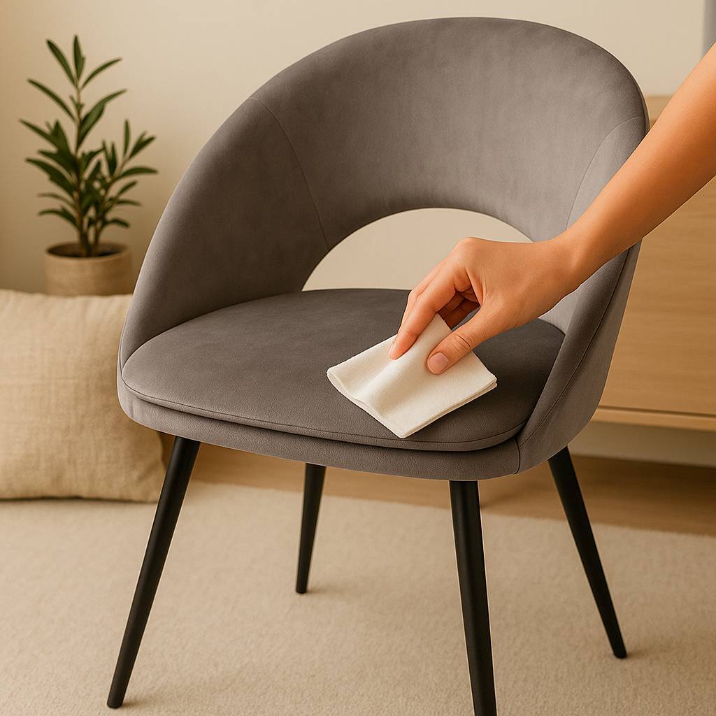 nettoyer des chaises en velours