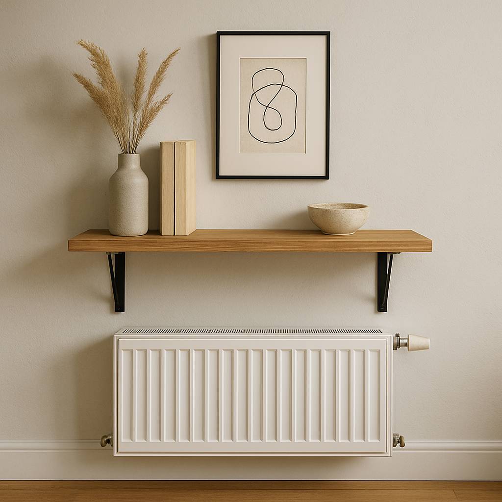 Meuble au-dessus d'un radiateur