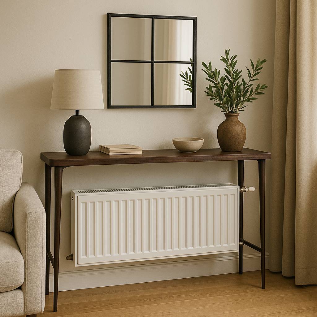 Meuble au-dessus d'un radiateur