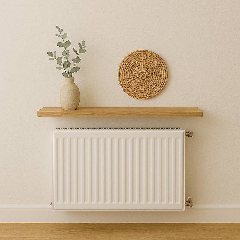 Meuble au-dessus d'un radiateur