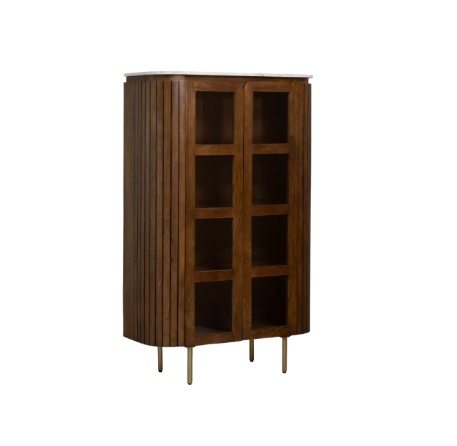 Vitrine bois foncé