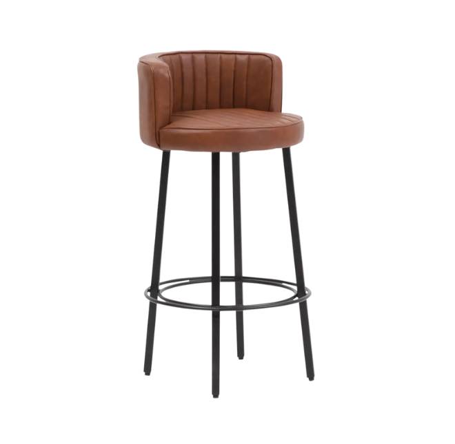 Tabouret de bar en cuir