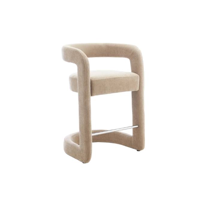 Tabouret de bar en tissu