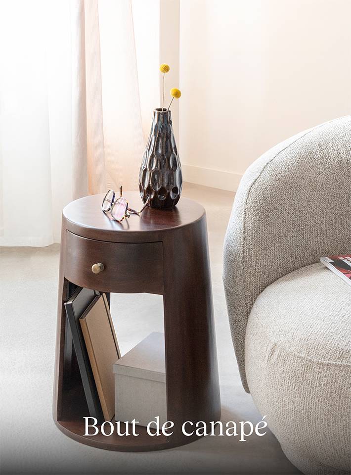 Bout de canapé et sellette 