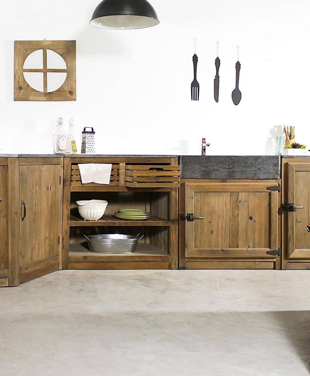 Ilot Central De Cuisine Mobile - Plateau Extensible - 5 Tiroirs Et 4 Portes Avec Porte Serviettes Mdf Noir