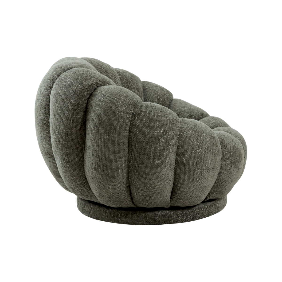 Fauteuil nuage en tissu vert gris Héléna