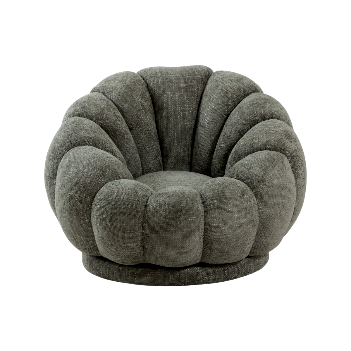 Fauteuil nuage en tissu vert gris Héléna