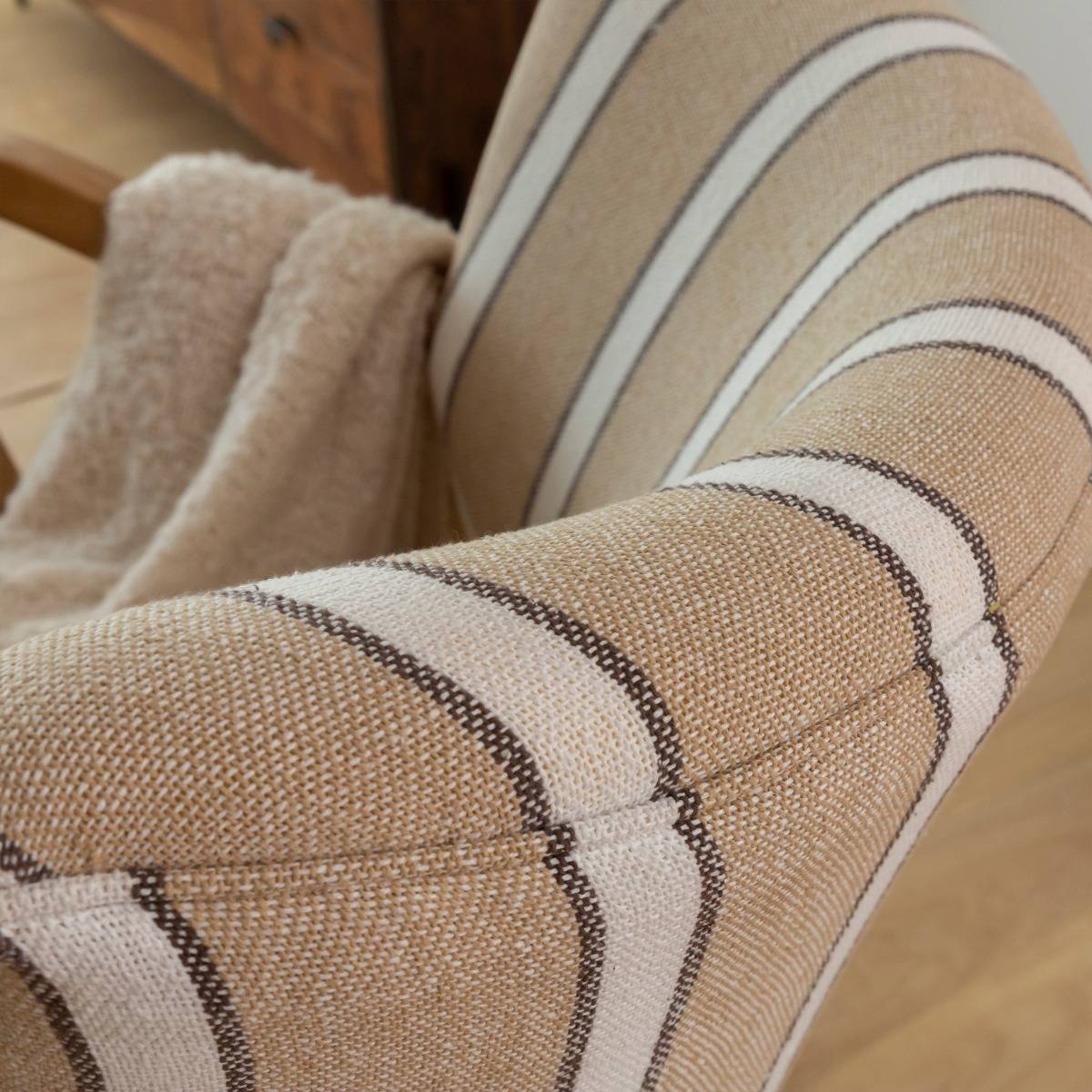 Fauteuil en coton rayures Castille