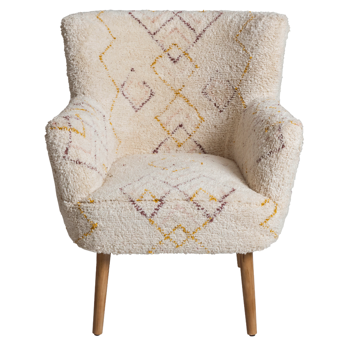 Fauteuil en coton chiné losange Castille