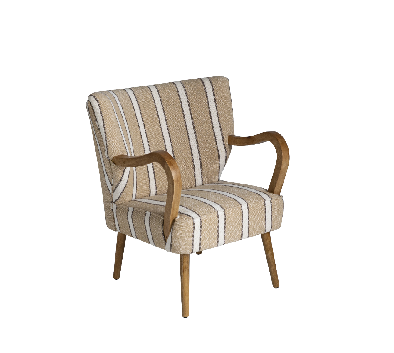 Fauteuil en coton rayures Castille