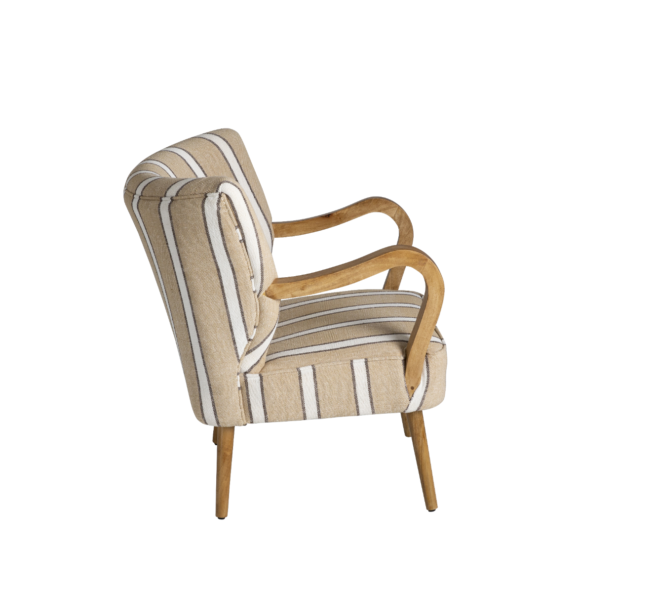 Fauteuil en coton rayures Castille