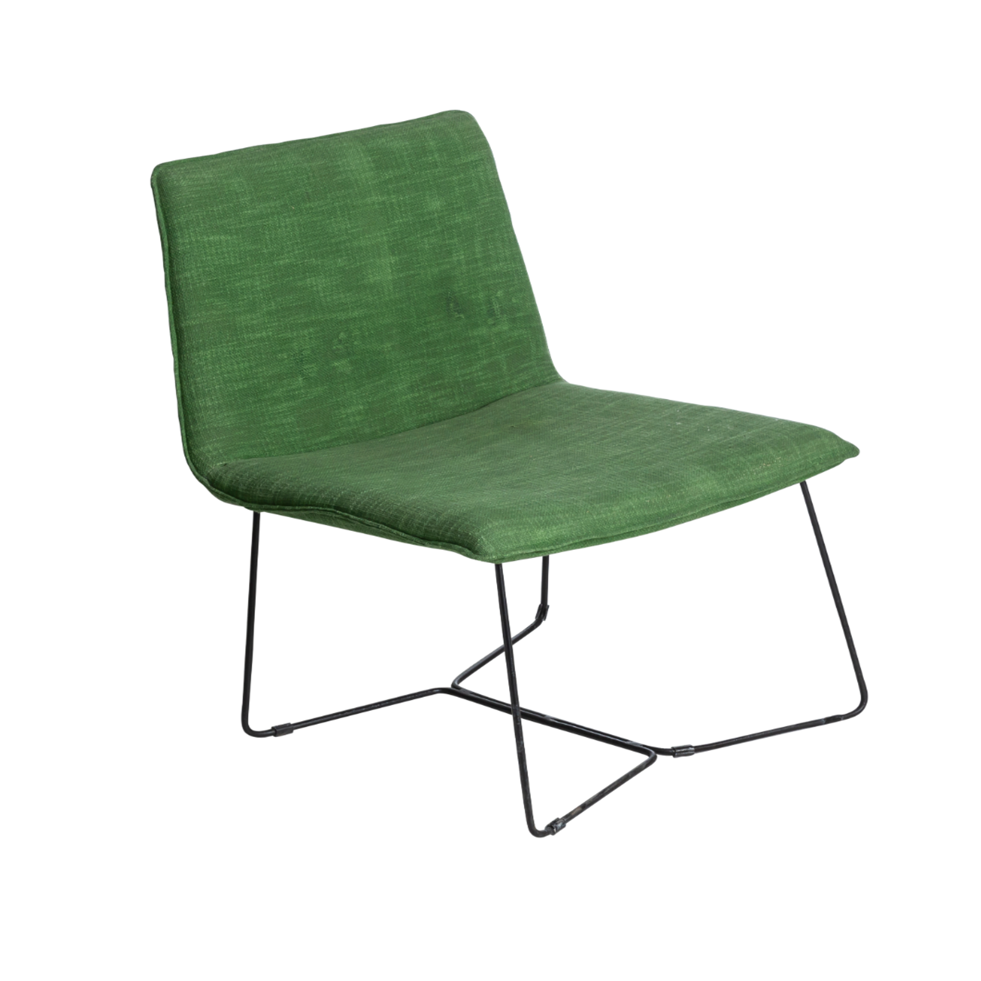 Fauteuil en tissu et métal Isaure