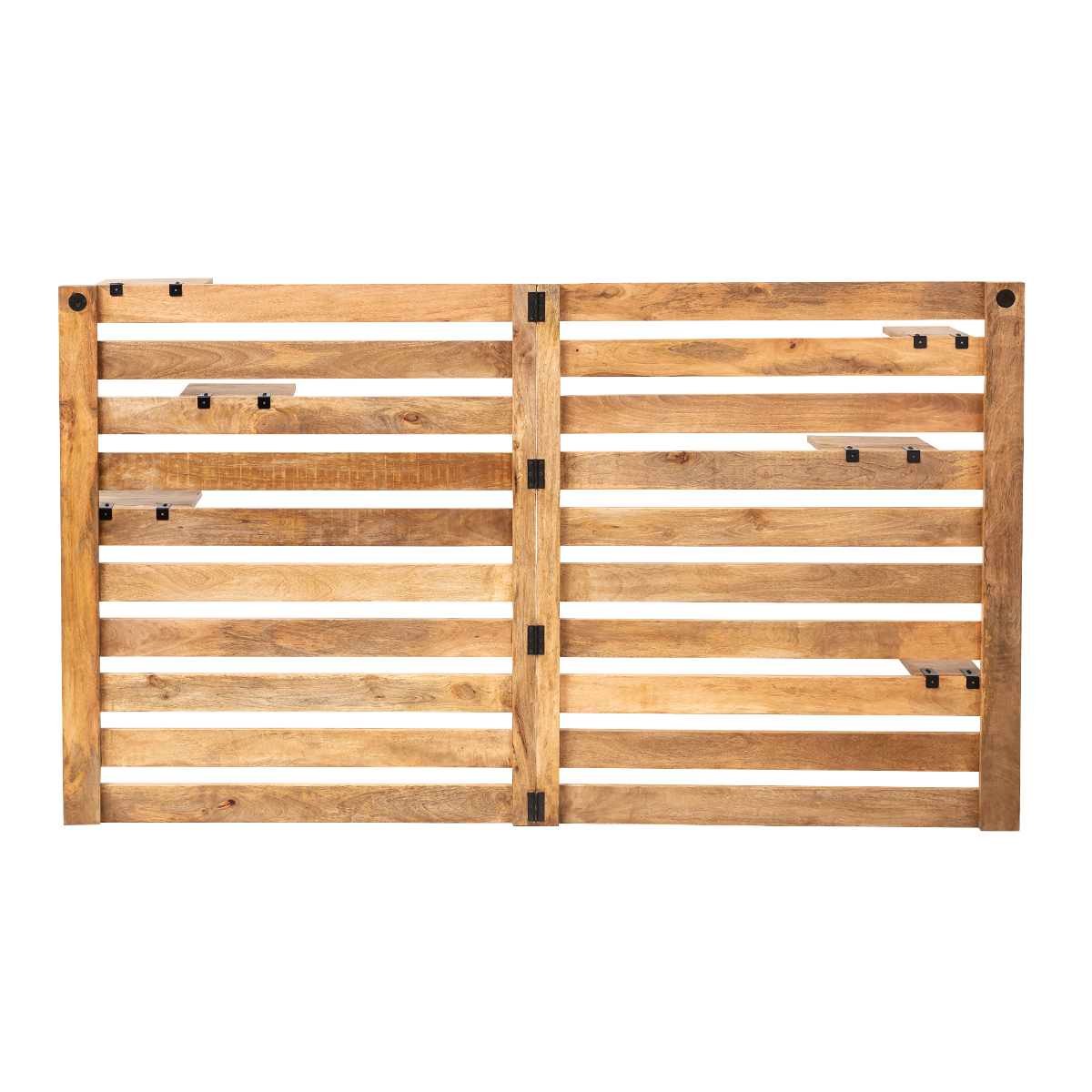 Tête de lit en bois avec étagère Marais