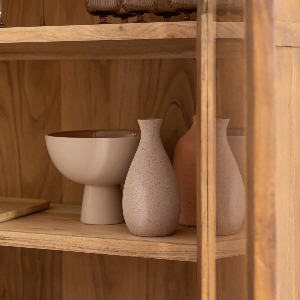 Vitrine en bois d'acacia Néven