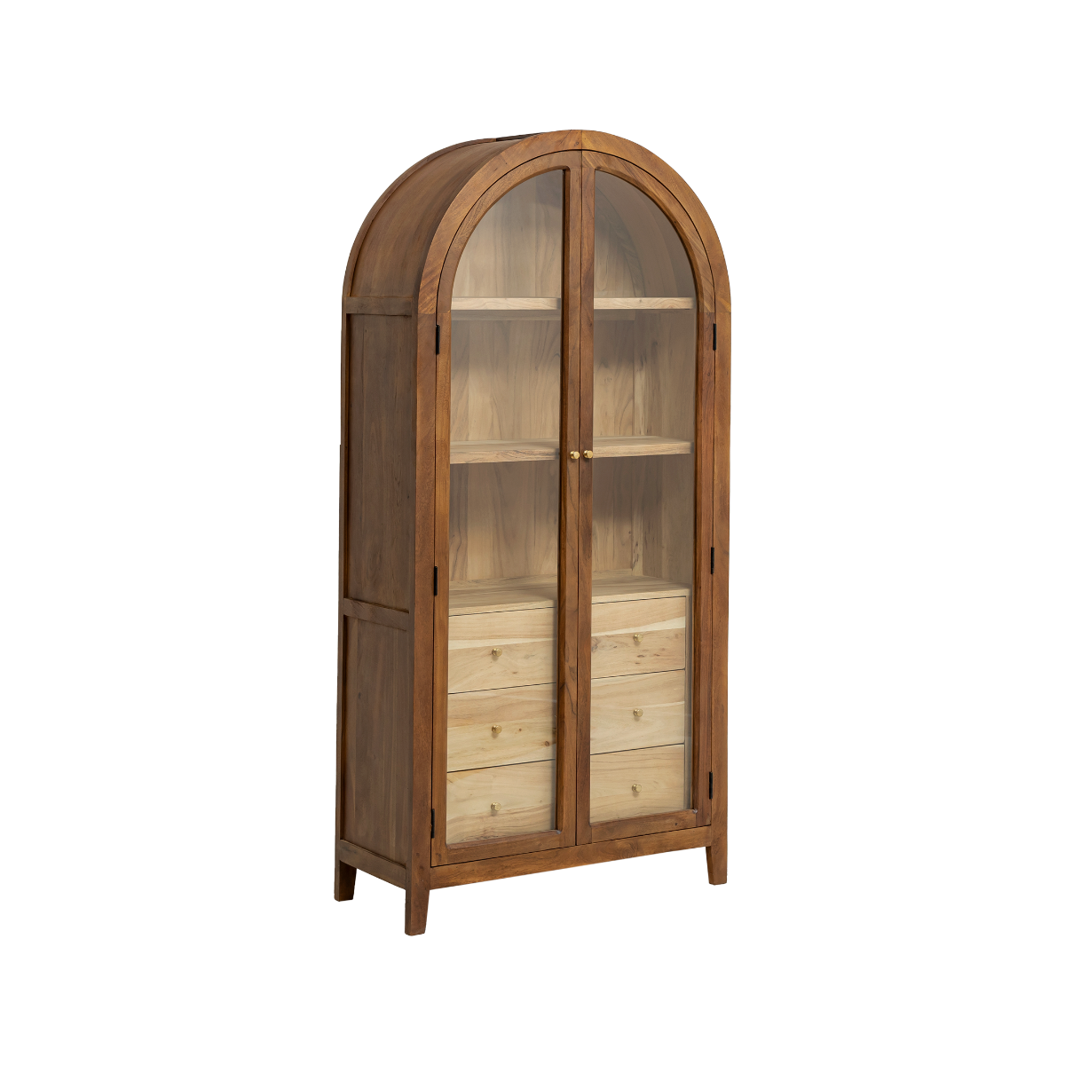 Vitrine en bois d'acacia Néven