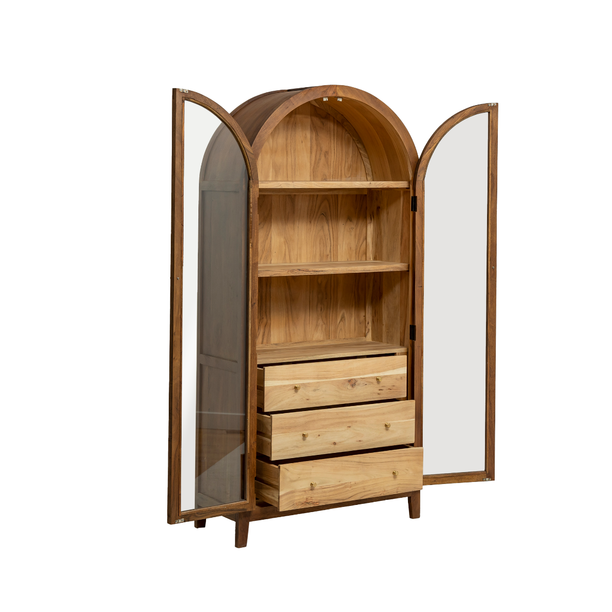 Vitrine en bois d'acacia Néven