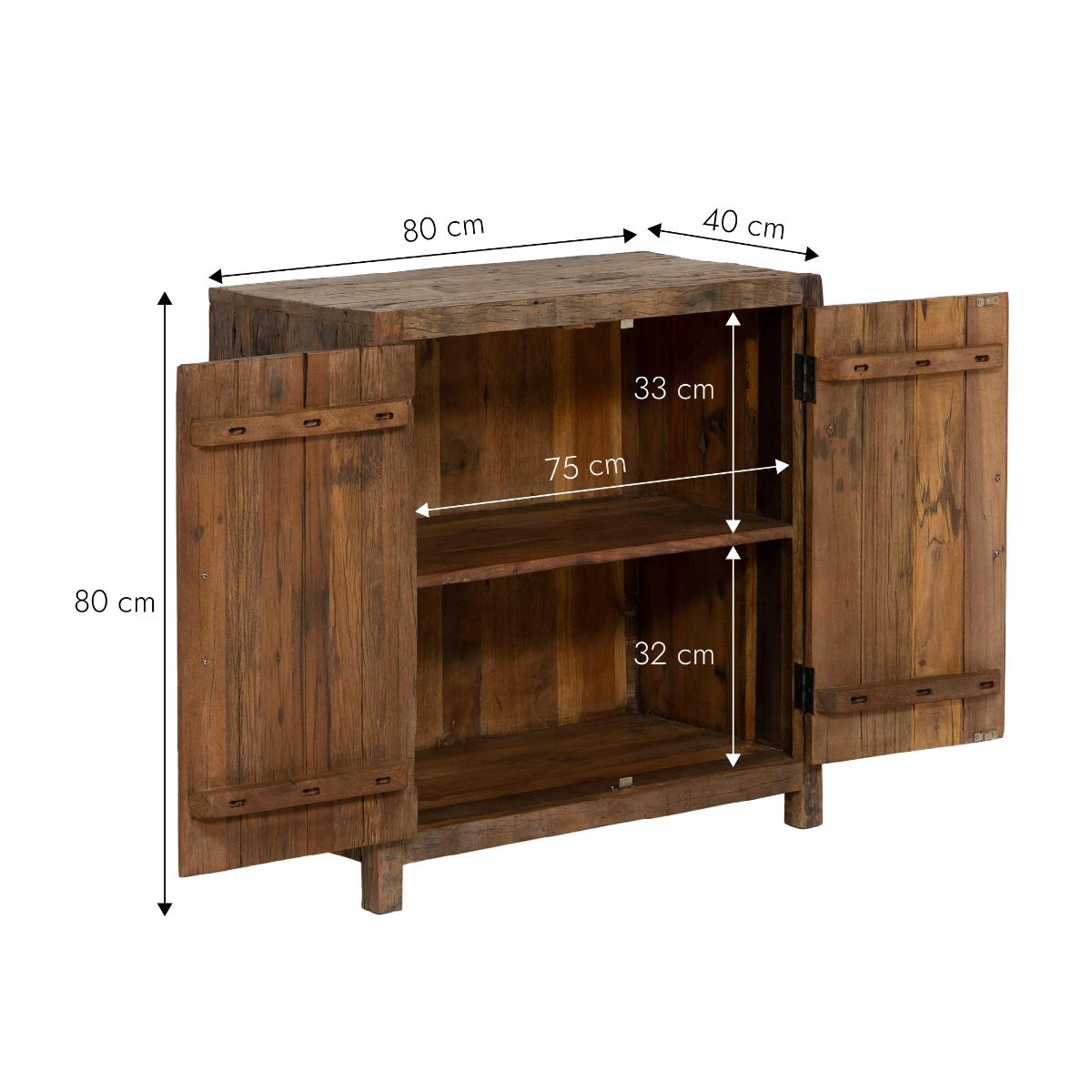Meuble sous vasque en bois recyclé Adrienne