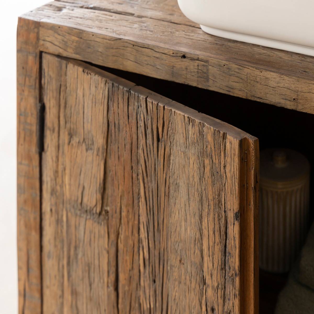 Meuble sous vasque en bois recyclé Adrienne