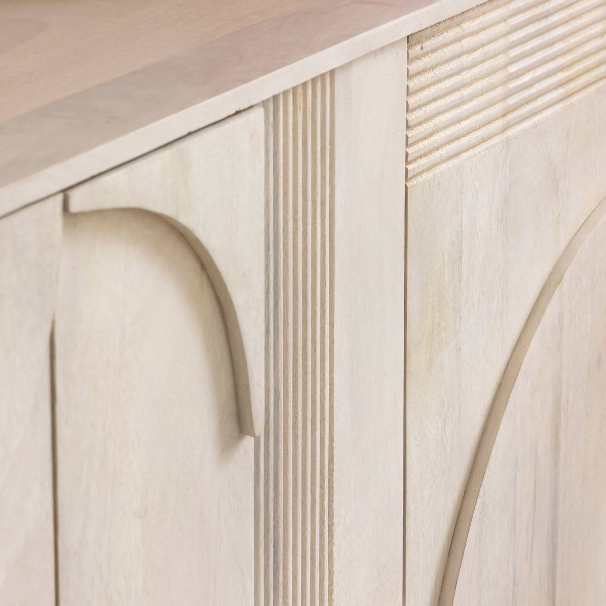 Buffet en bois de manguier blanchi Miliam