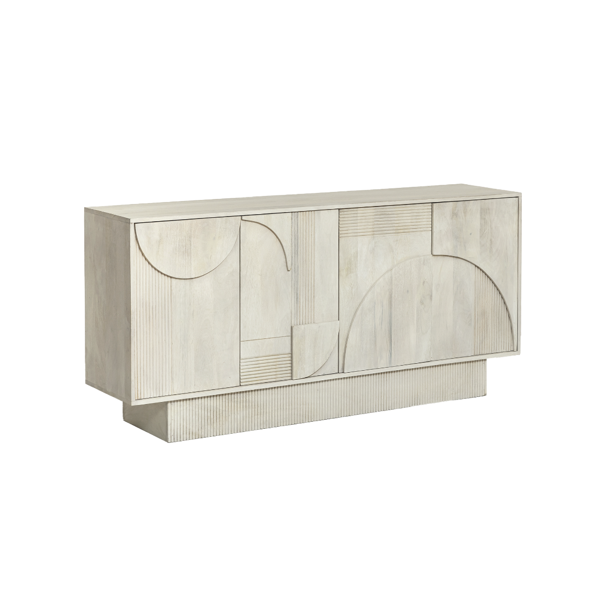 Buffet en bois de manguier blanchi Miliam