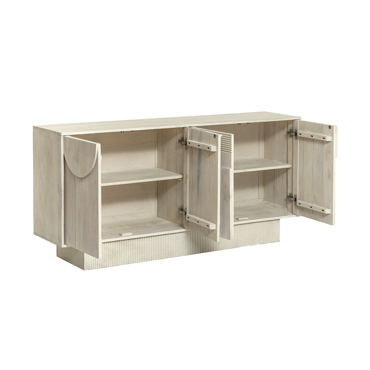 Buffet en bois de manguier blanchi Miliam