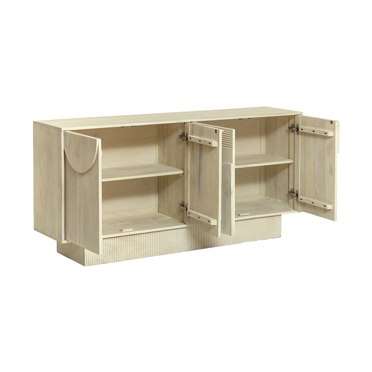 Buffet en bois de manguier blanchi Miliam
