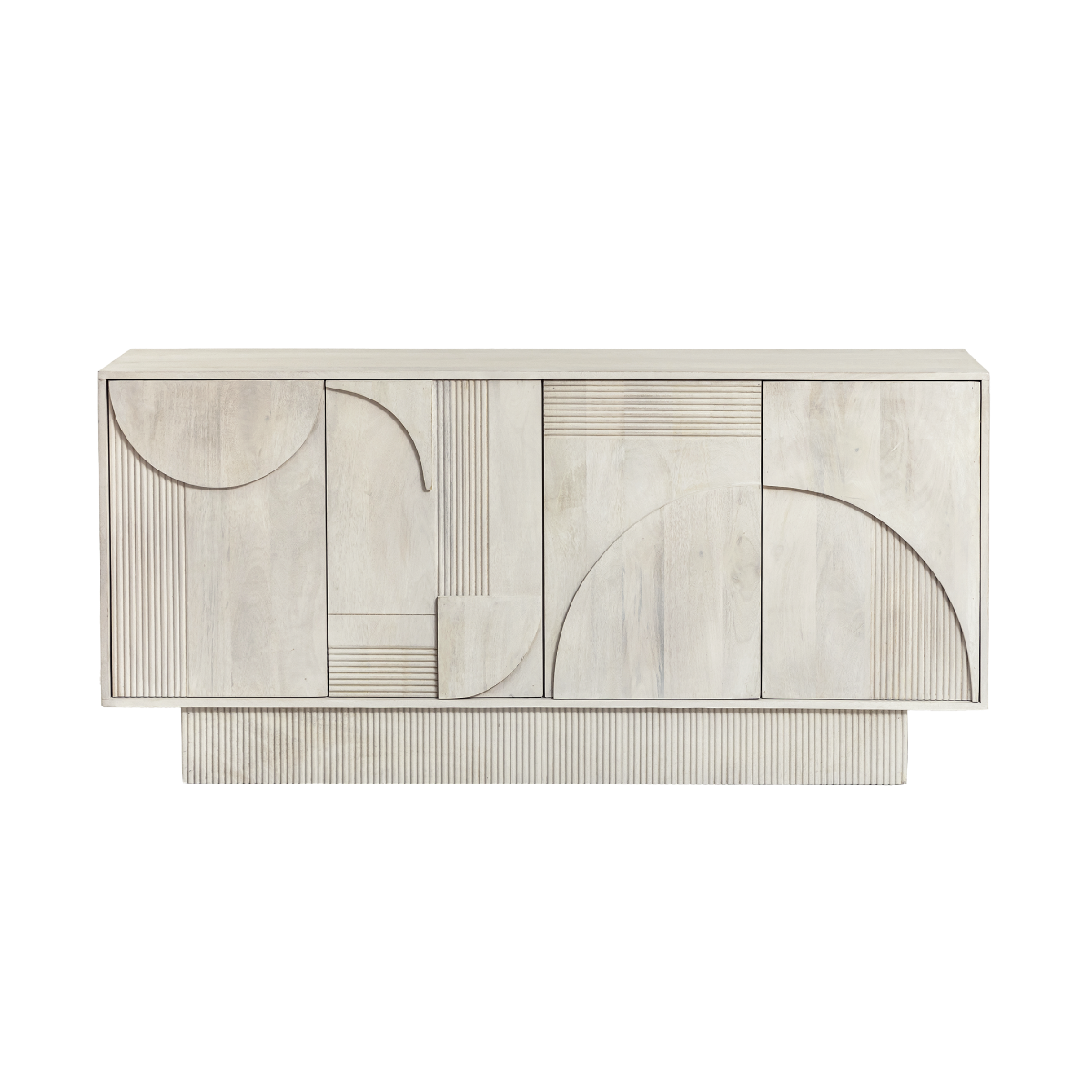 Buffet en bois de manguier blanchi Miliam