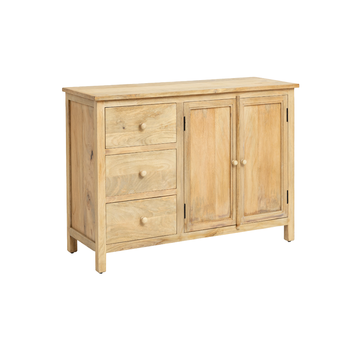 Buffet en bois de manguier blanchi Ronan