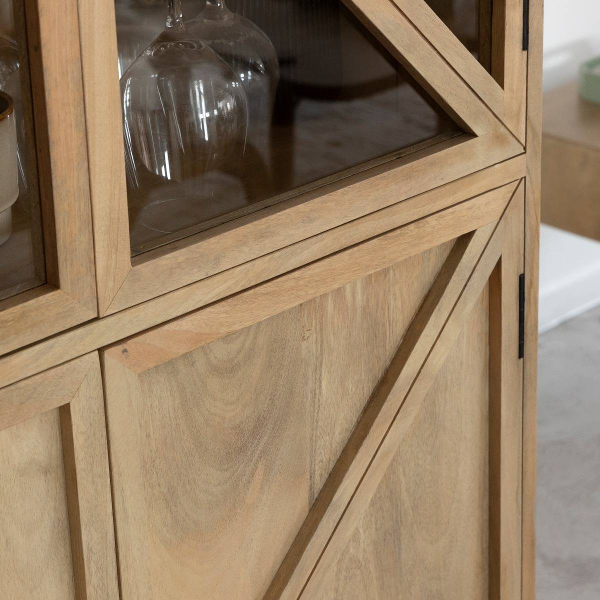 Vitrine en bois de manguier Thalia