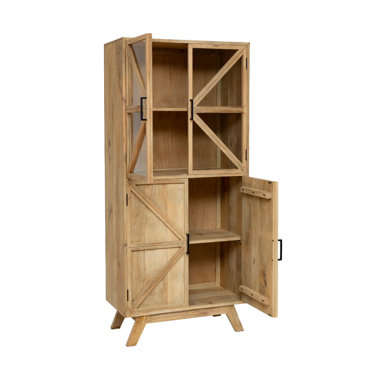 Vitrine en bois de manguier Thalia