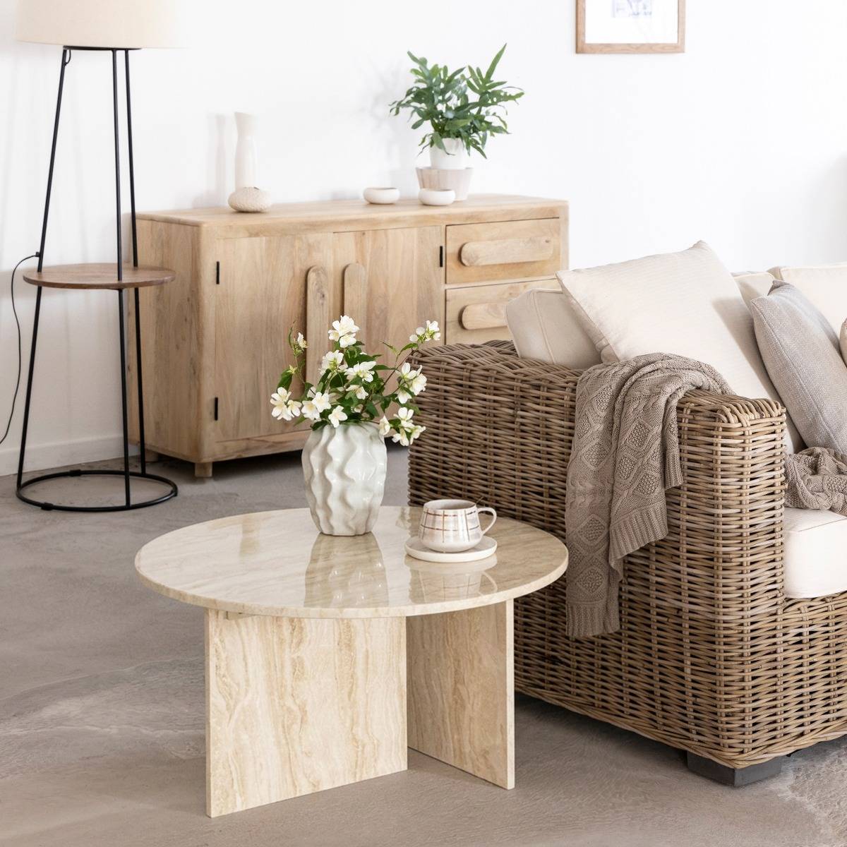 Table basse ronde en marbre Grâce