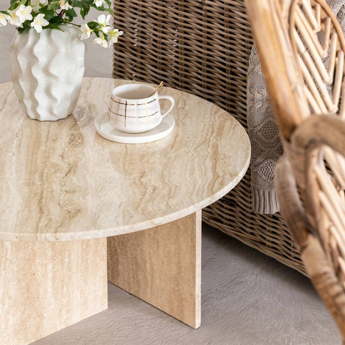 Table basse ronde en marbre Grâce