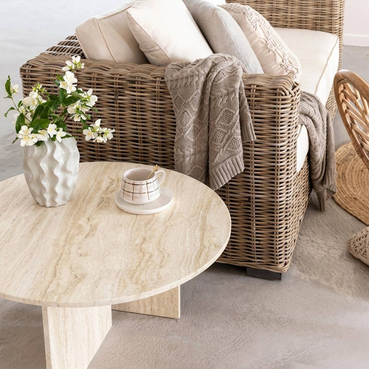 Table basse ronde en marbre Grâce