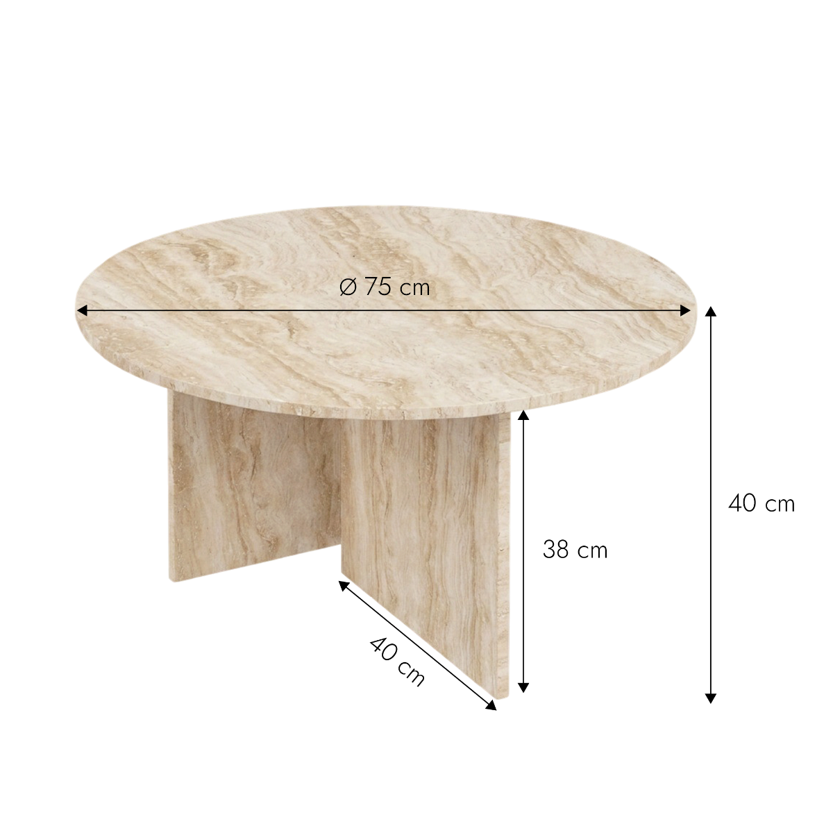 Table basse ronde en marbre Grâce