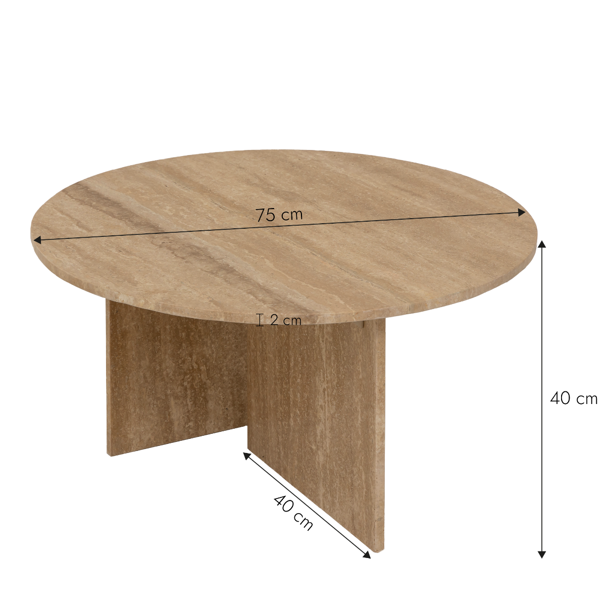 Table basse ronde en marbre Grâce