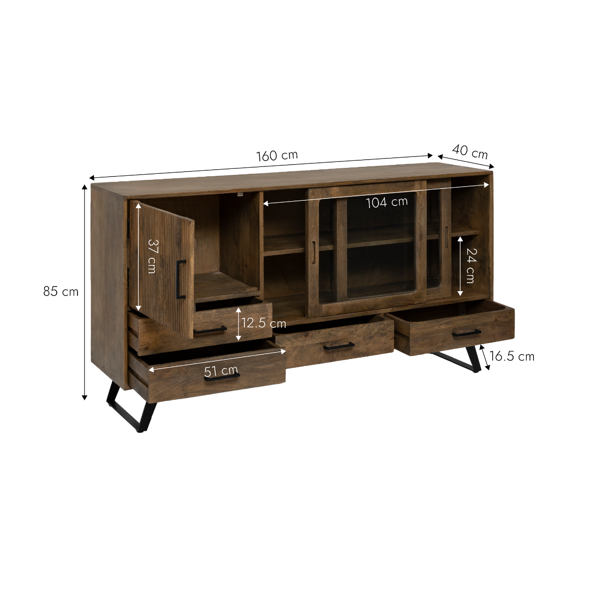 Buffet en bois de manguier Joy