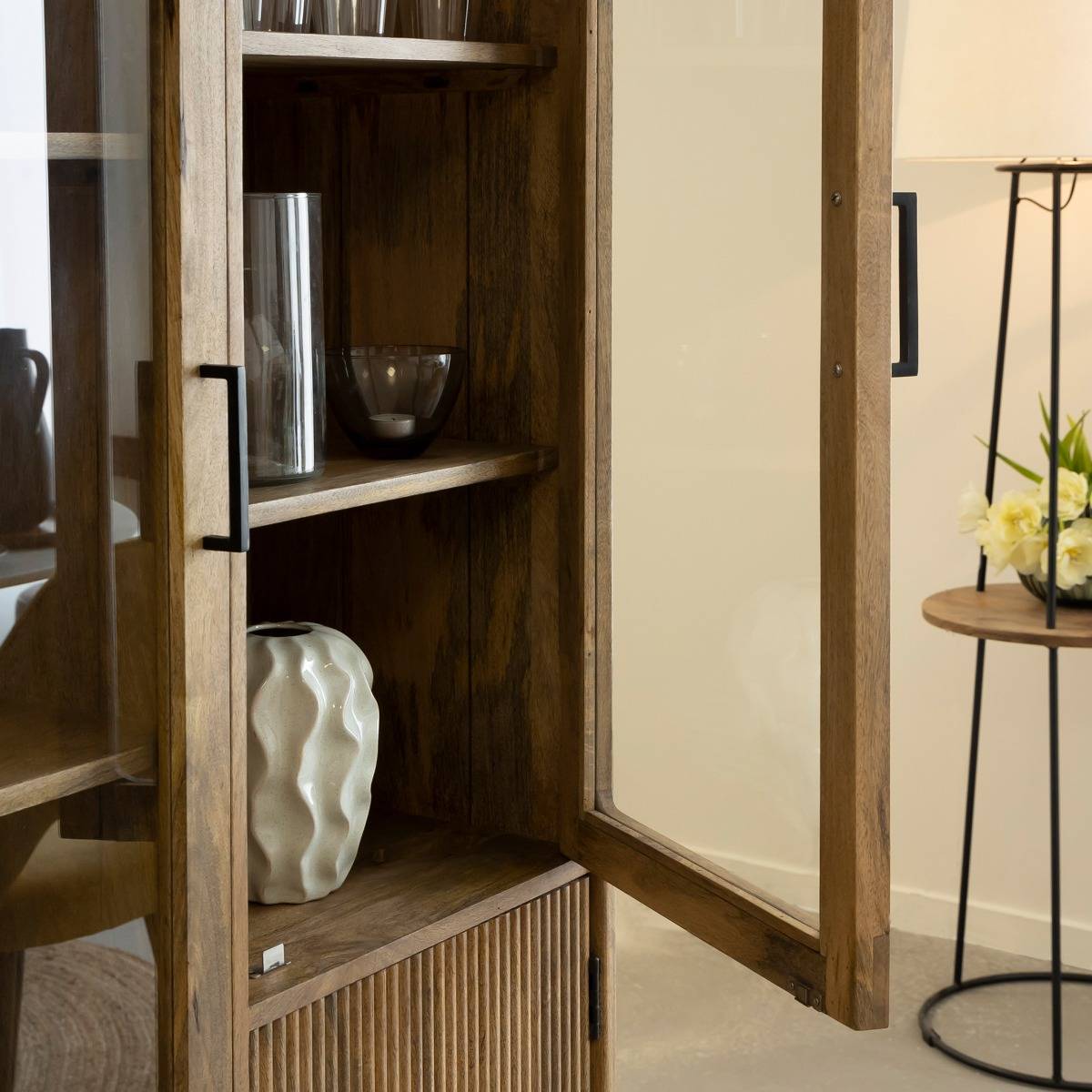 Vitrine Haute en bois de de manguier Joy