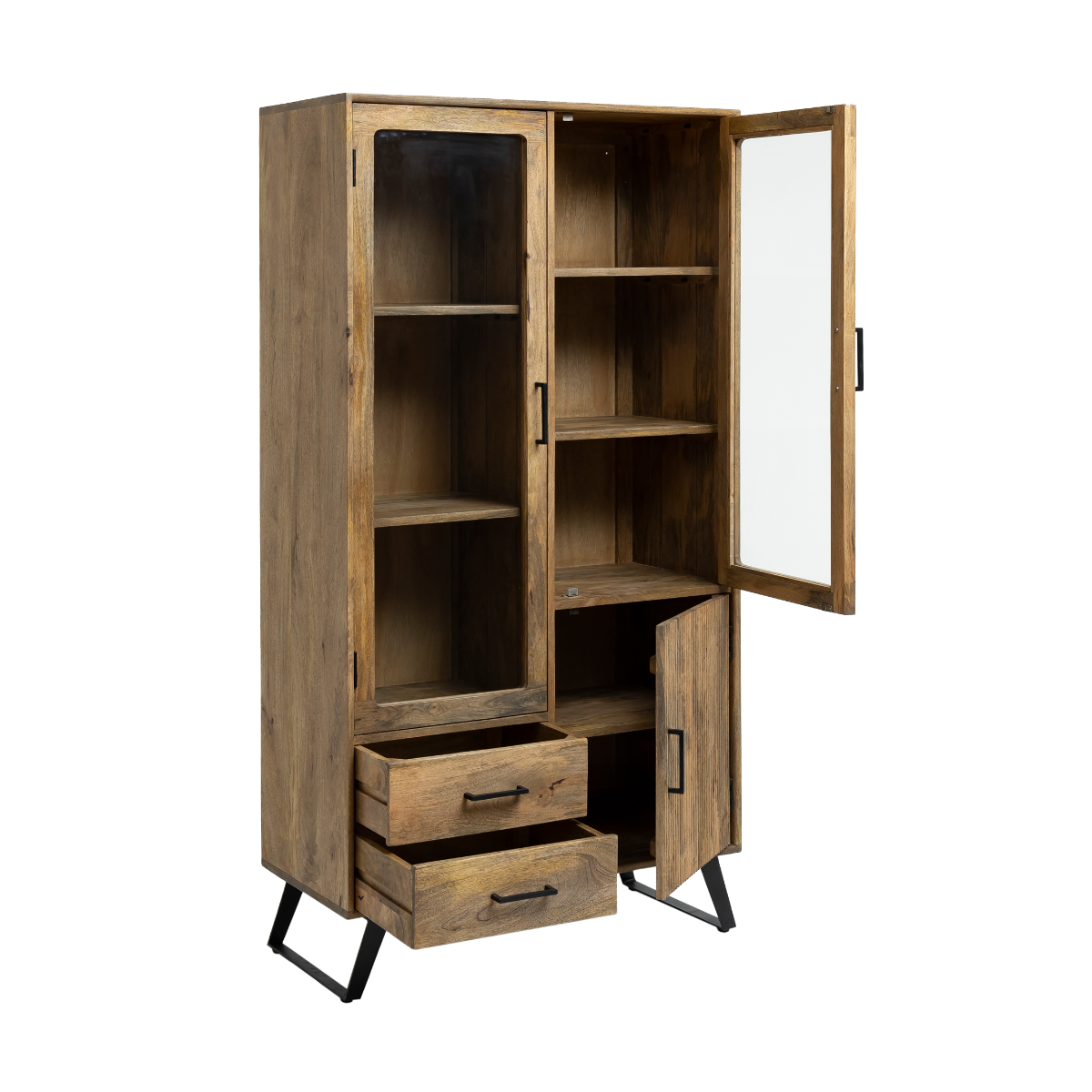 Vitrine Haute en bois de de manguier Joy