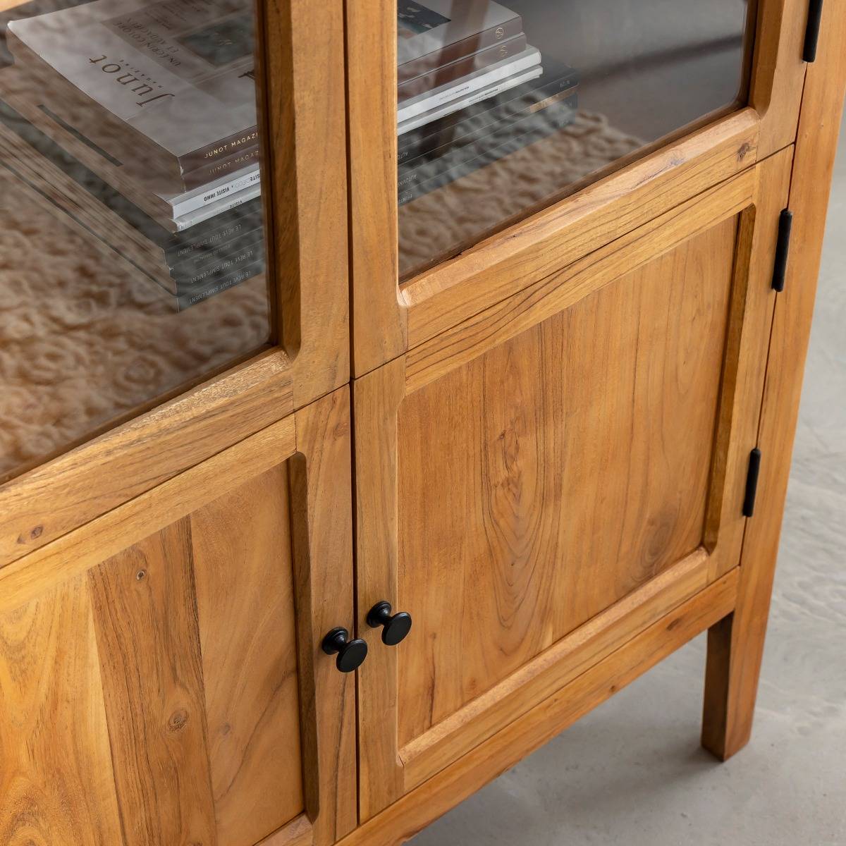 Vitrine en bois d'acacia 4 portes Jo