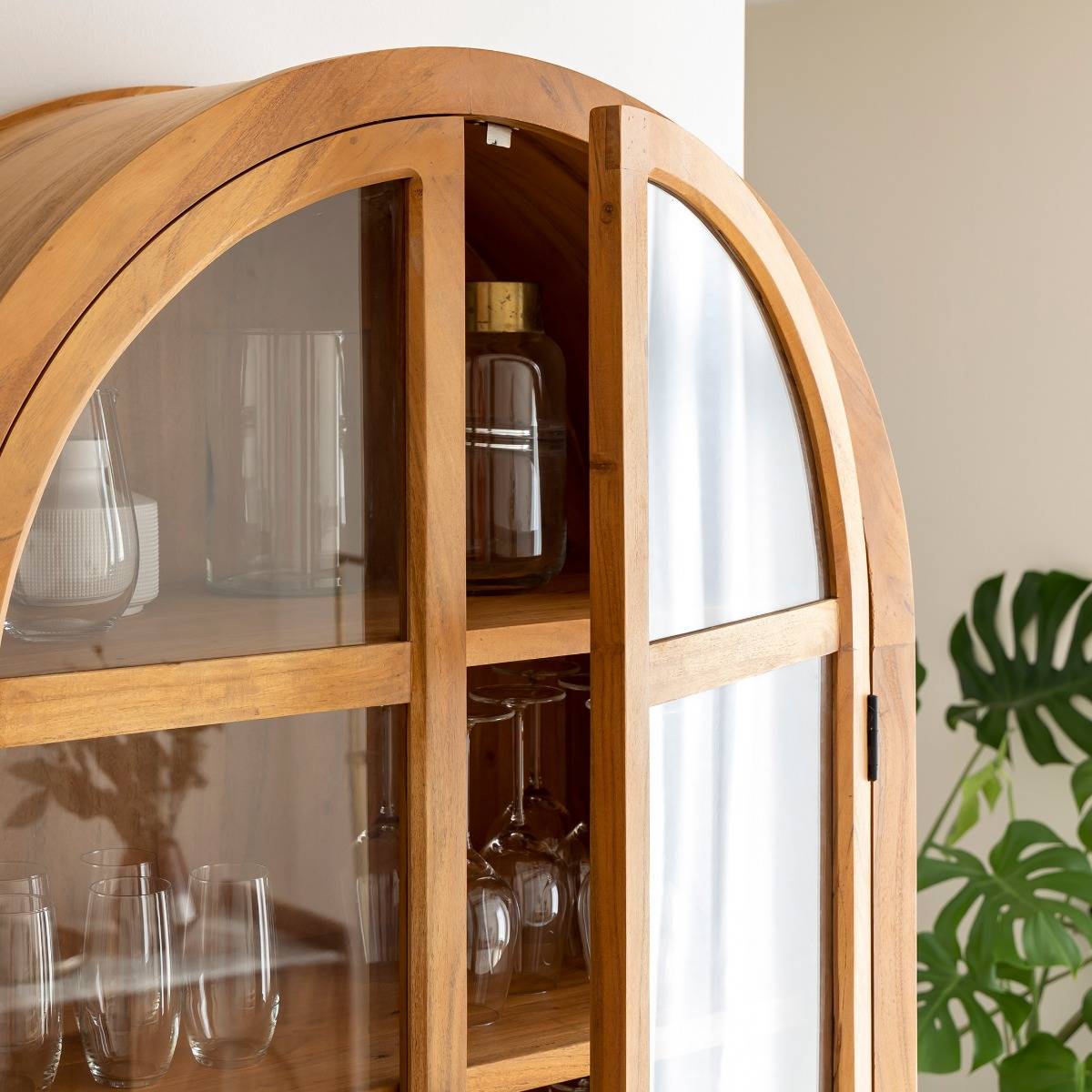 Vitrine en bois d'acacia 4 portes Jo