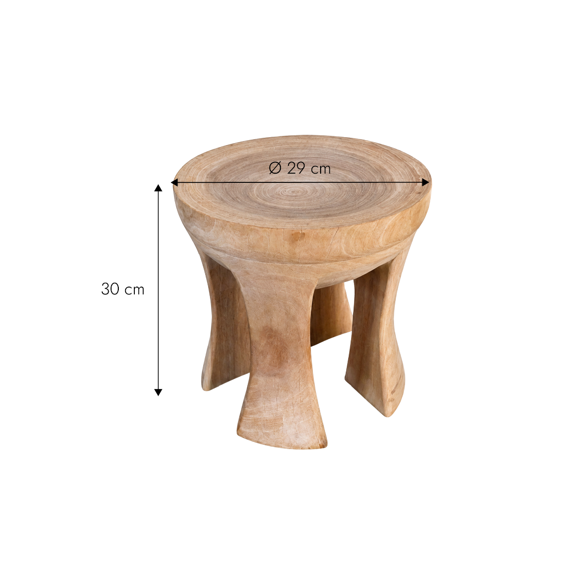 Tabouret en bois de manguier Ezriel