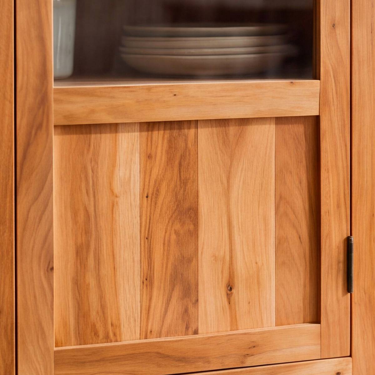 Vitrine en bois d'acacia Aurina