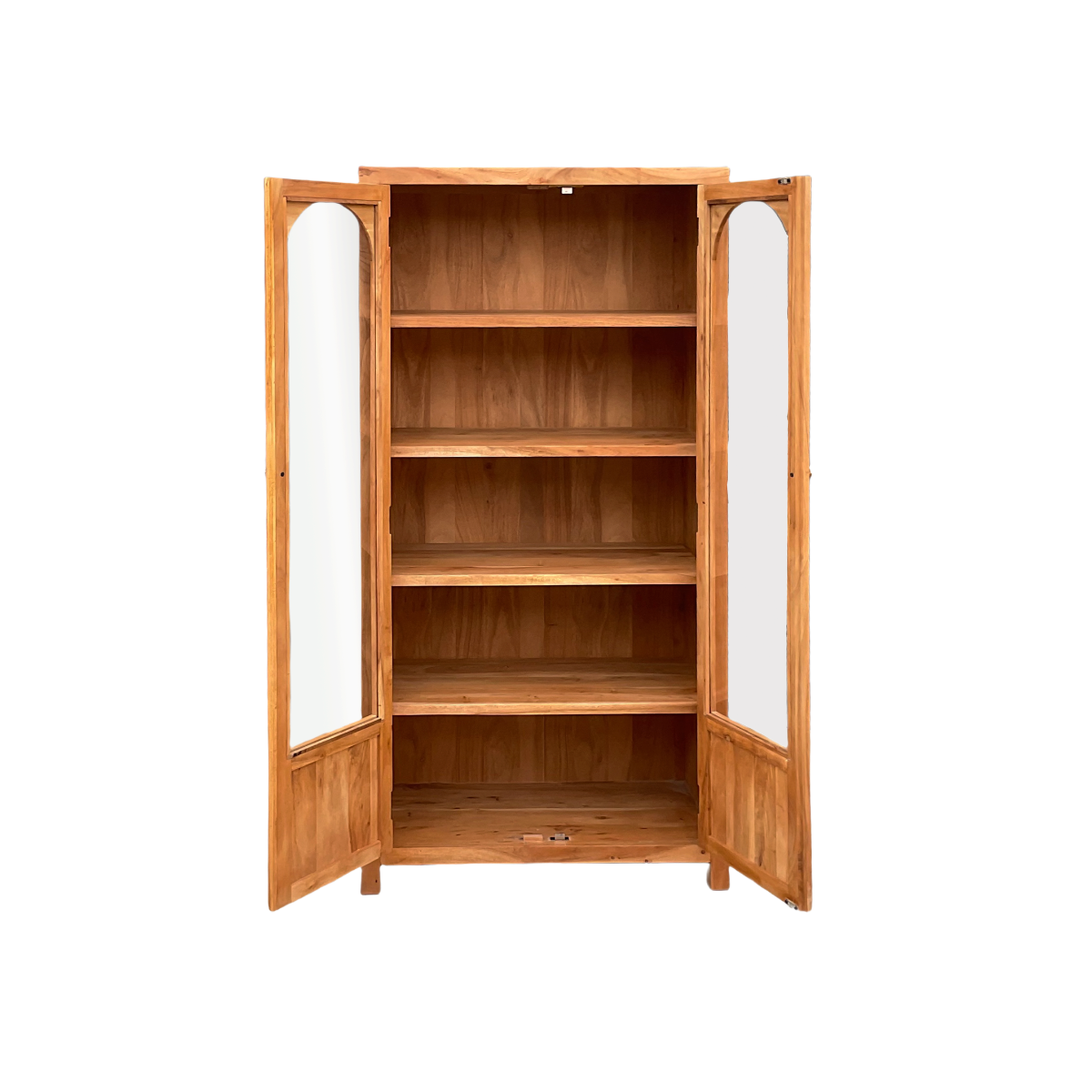 Vitrine en bois d'acacia Aurina