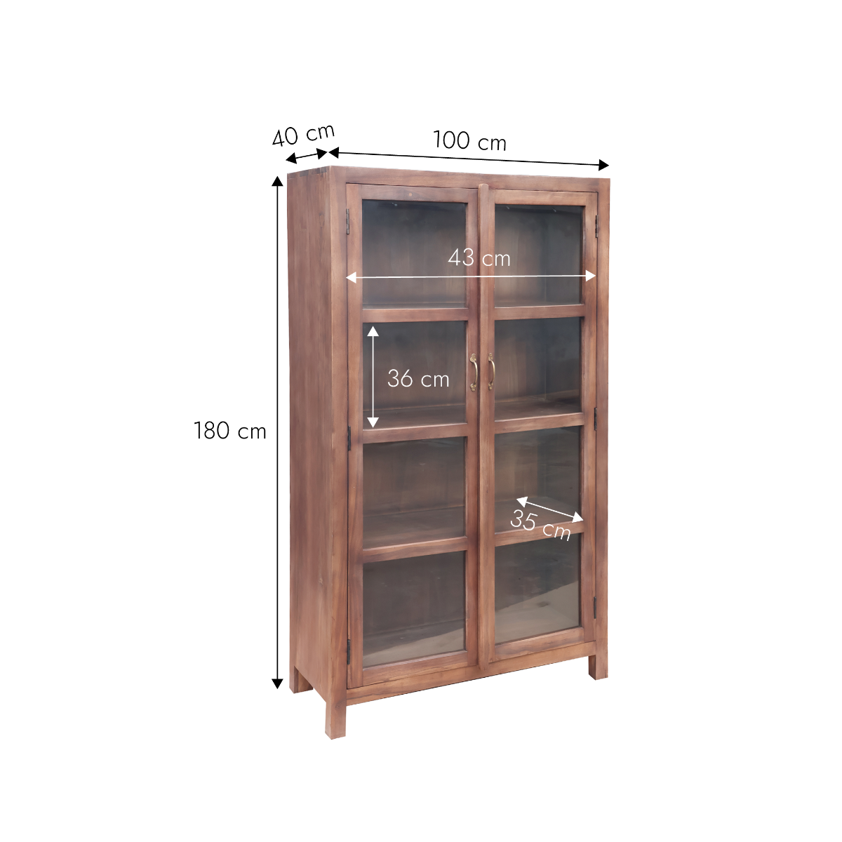 Vitrine en bois recyclé Marlo