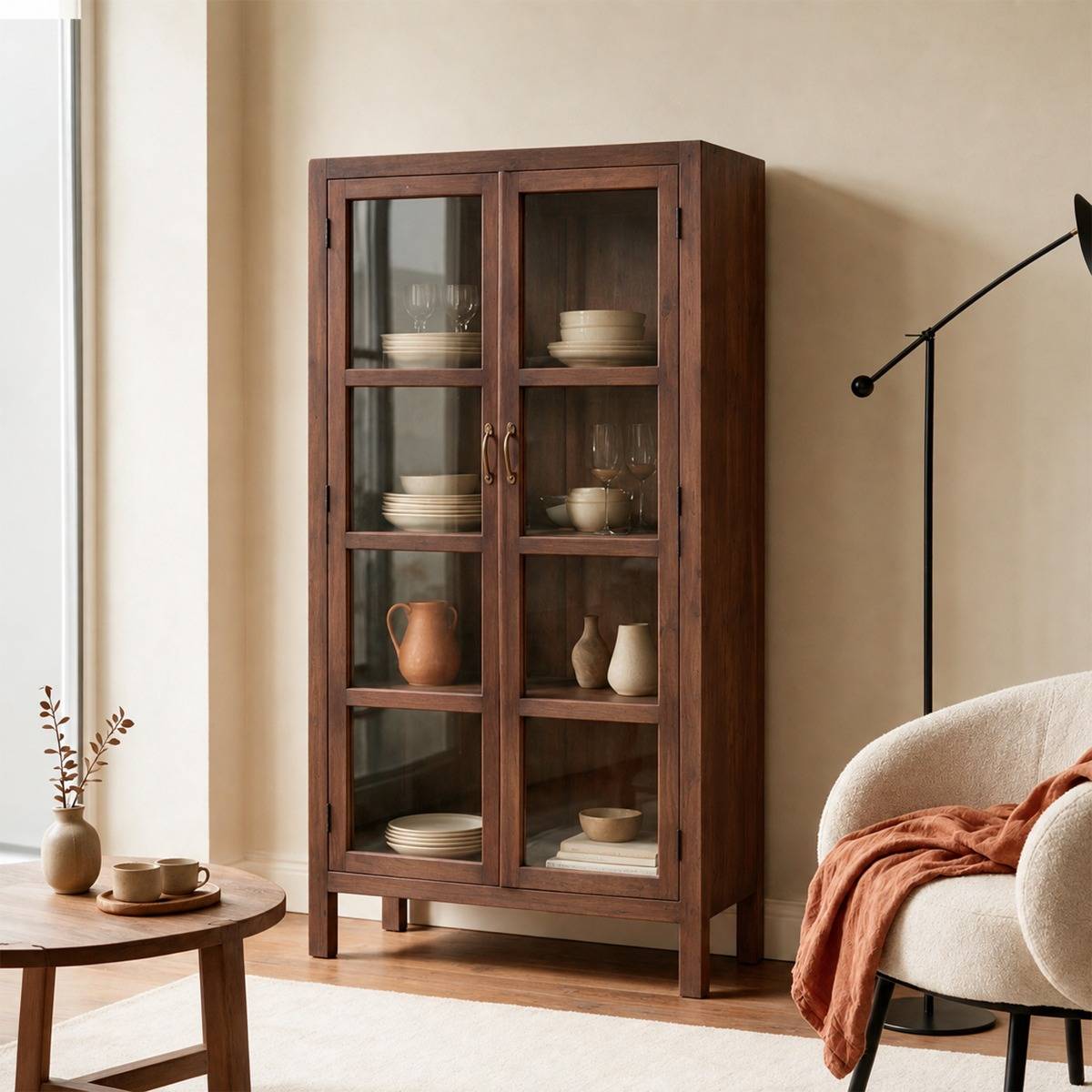 Vitrine en bois recyclé Indra